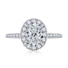 A. Jaffe Classic Oval Center Diamond Engagement Ring