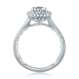 A. Jaffe Round Halo Diamond Engagement Ring