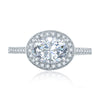 A. Jaffe Modern Oval Diamond Engagement Ring