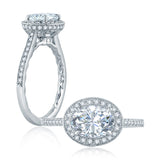 A. Jaffe Modern Oval Diamond Engagement Ring