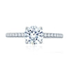 A. Jaffe Round Center Draped Gallery Solitaire Engagement Ring