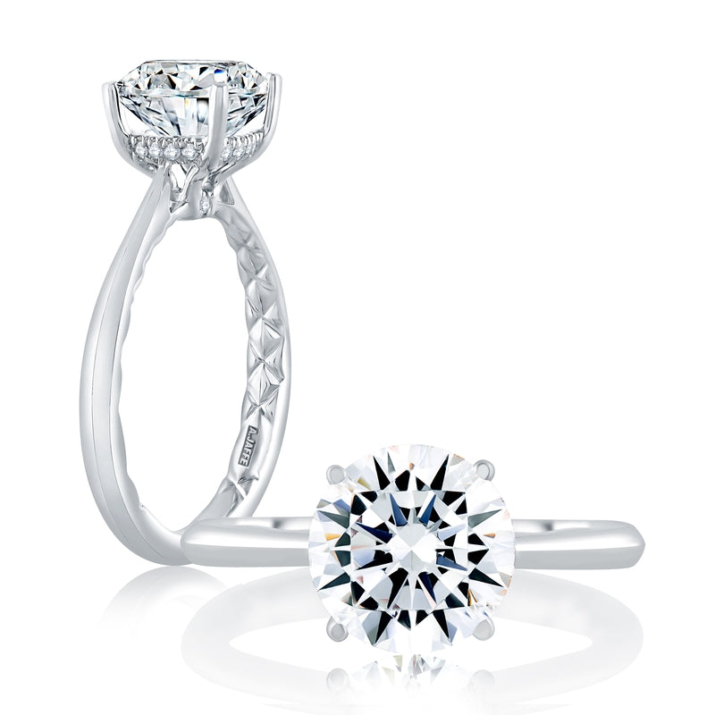 A. Jaffe Solitaire Engagement Ring with Surprise Diamonds