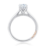 A. Jaffe Classic Solitaire Oval Center Diamond Engagement Ring