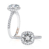 A. Jaffe Modern Round Center Diamond Engagement Ring