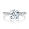 A. Jaffe Round Cut Scalloped Engagement Ring