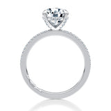 A. Jaffe Round Cut Scalloped Engagement Ring