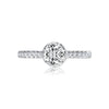 A. Jaffe Hidden Halo Round Center Diamond Engagement Ring with Diamond Band