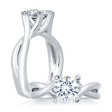 A. Jaffe Urban Vine Signature Bubble Solitaire Engagement Ring