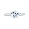 A. Jaffe Round Cut Solitaire Engagement Ring with Hidden Halo