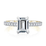 A. Jaffe Empire Emerald Cut Diamond Engagement Ring