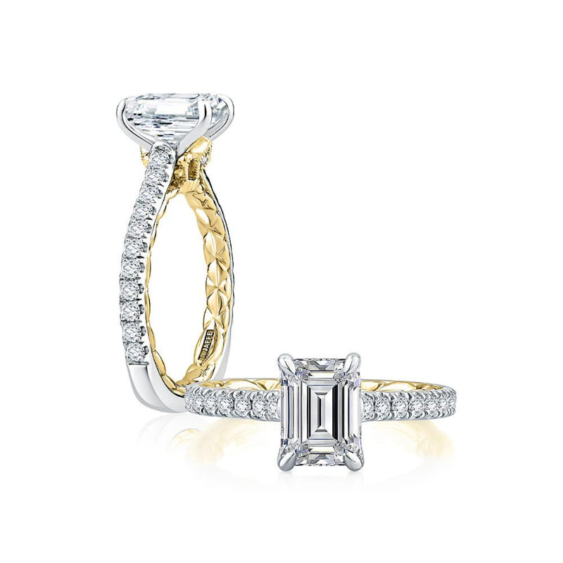 A. Jaffe Empire Emerald Cut Diamond Engagement Ring