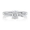 A. Jaffe Four Prong Round Diamond Engagement Ring