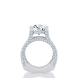 A. Jaffe Diamond Studded Four Row Round Stone Diamond Engagement Ring