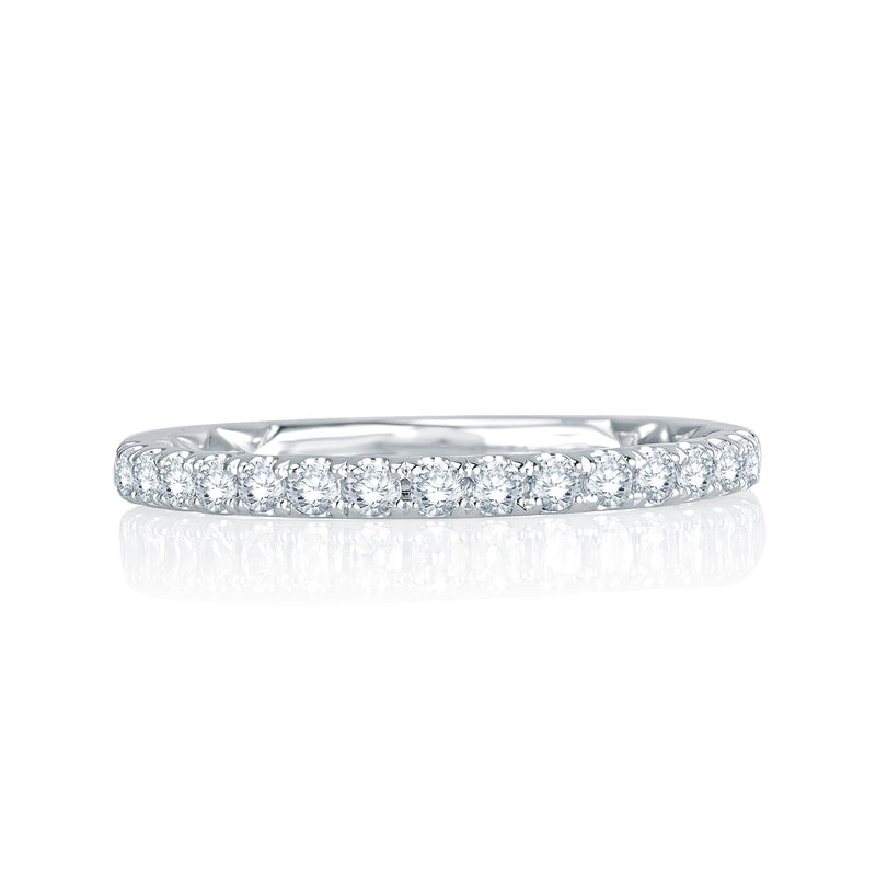 A. Jaffe Pave Diamond Band with Signature A.JAFFE Quilts Interior