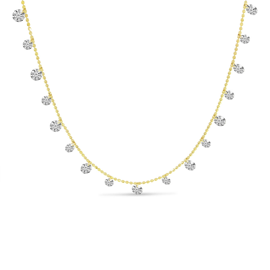 Brevani 14K Yellow Gold Dashing Diamonds Half Cleopatra 1.99 Ct Necklace