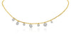 Brevani 14K Yellow Gold Dashing Diamond 7 stone Diamond By the Yard Necklace