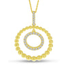 Brevani 14K Yellow Gold Beaded Sphere Dangle Pendant