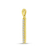 Brevani 14K Yellow Gold Diamond Bar Pendant