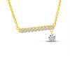 Brevani 14K Yellow Gold Dashing Diamond Bar Necklace