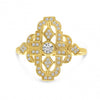 Brevani 14K Yellow Gold Art Deco Diamond Ring