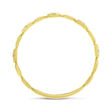 Brevani 14K Yellow Gold Diamond and Gold Brushed Bubble Ring