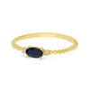 Brevani 10K Yellow Gold East To West Oval Sapphire Birthstone Ring