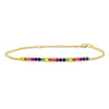 Brevani 14K Yellow Gold Rainbow Sapphire Chain Bracelet