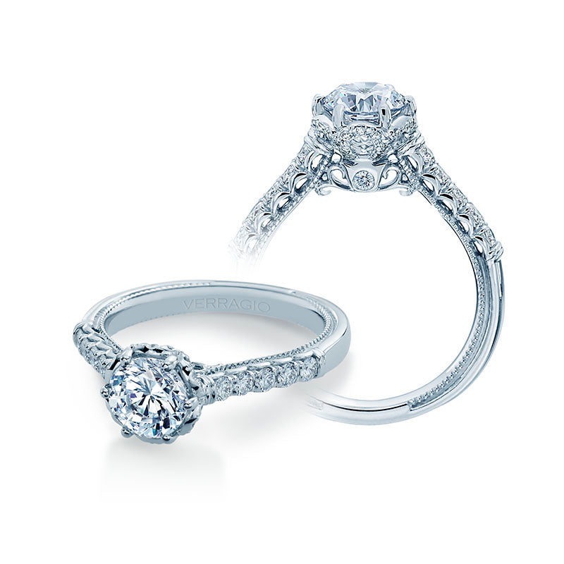 Verragio 14k White Gold Renaissance Straight Engagement Ring