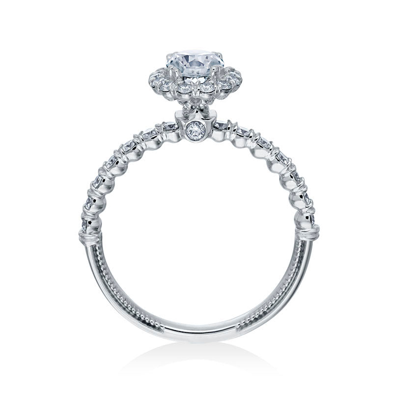 Verragio 14k White Gold Renaissance Straight Engagement Ring