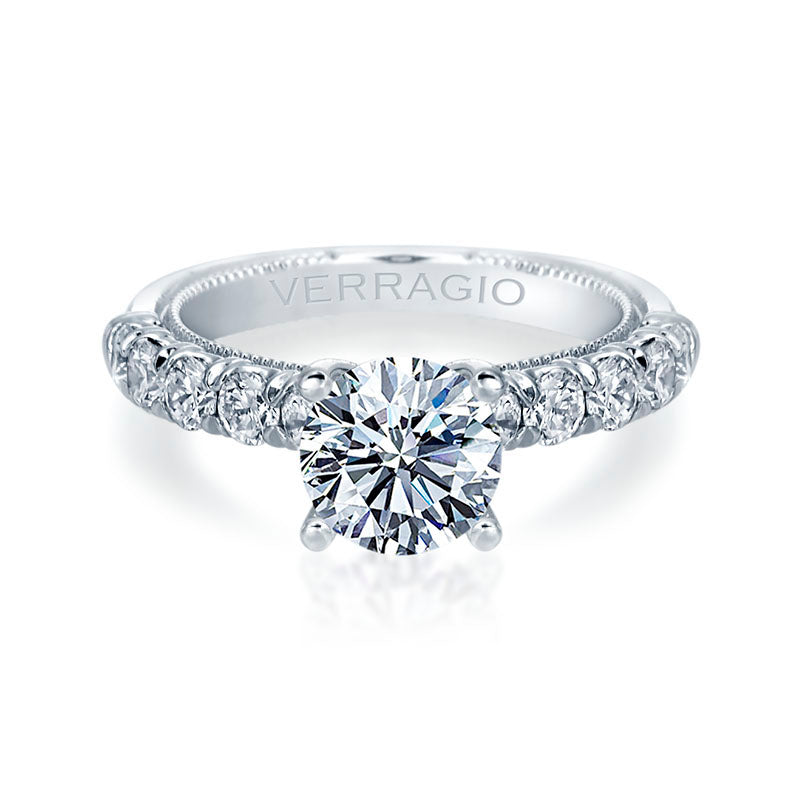 Verragio 14k White Gold Renaissance Straight Engagement Ring