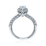 Verragio 14k White Gold Renaissance Straight Engagement Ring