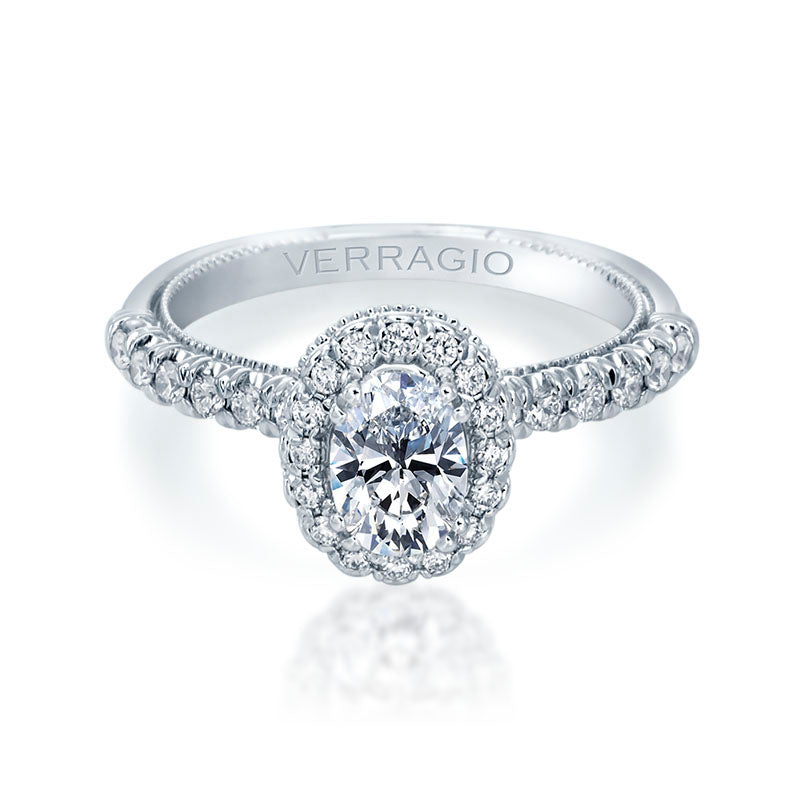 Verragio 14k White Gold Renaissance Straight Engagement Ring