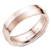 Crownring Wedding Band Rose Gold Carved 6.00mm