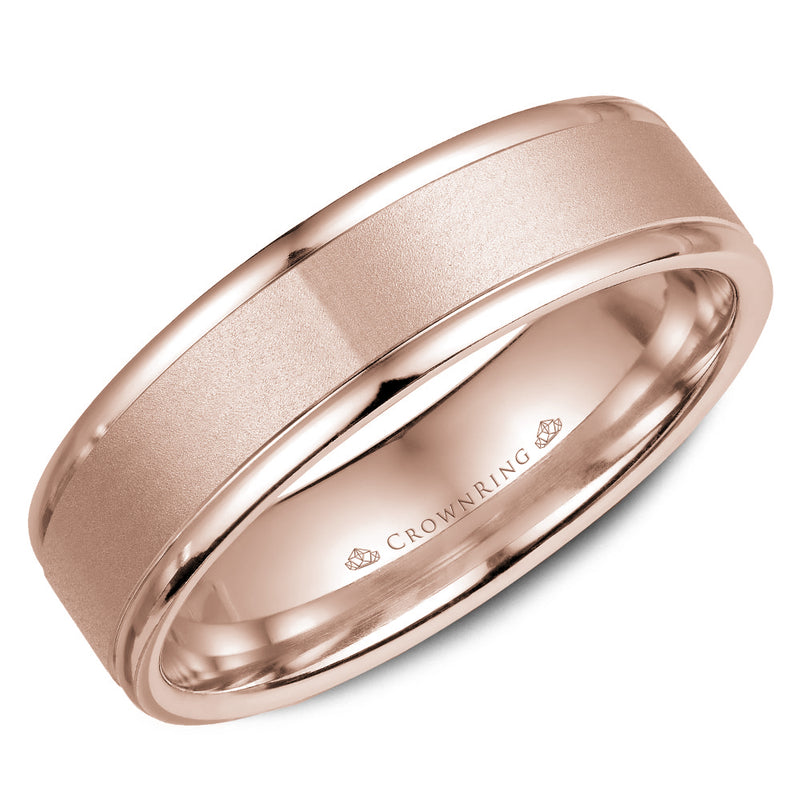 Crownring Wedding Band Rose Gold Classic 6.00mm