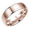 Crownring Wedding Band Rose Gold Classic 6.00mm