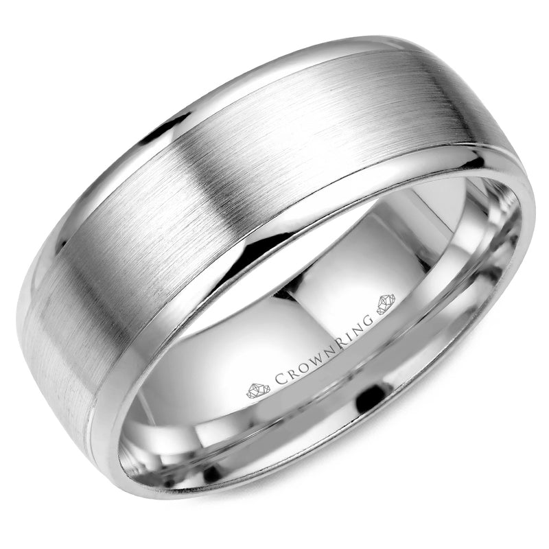 Crownring Wedding Band Platinum Classic 8.00mm