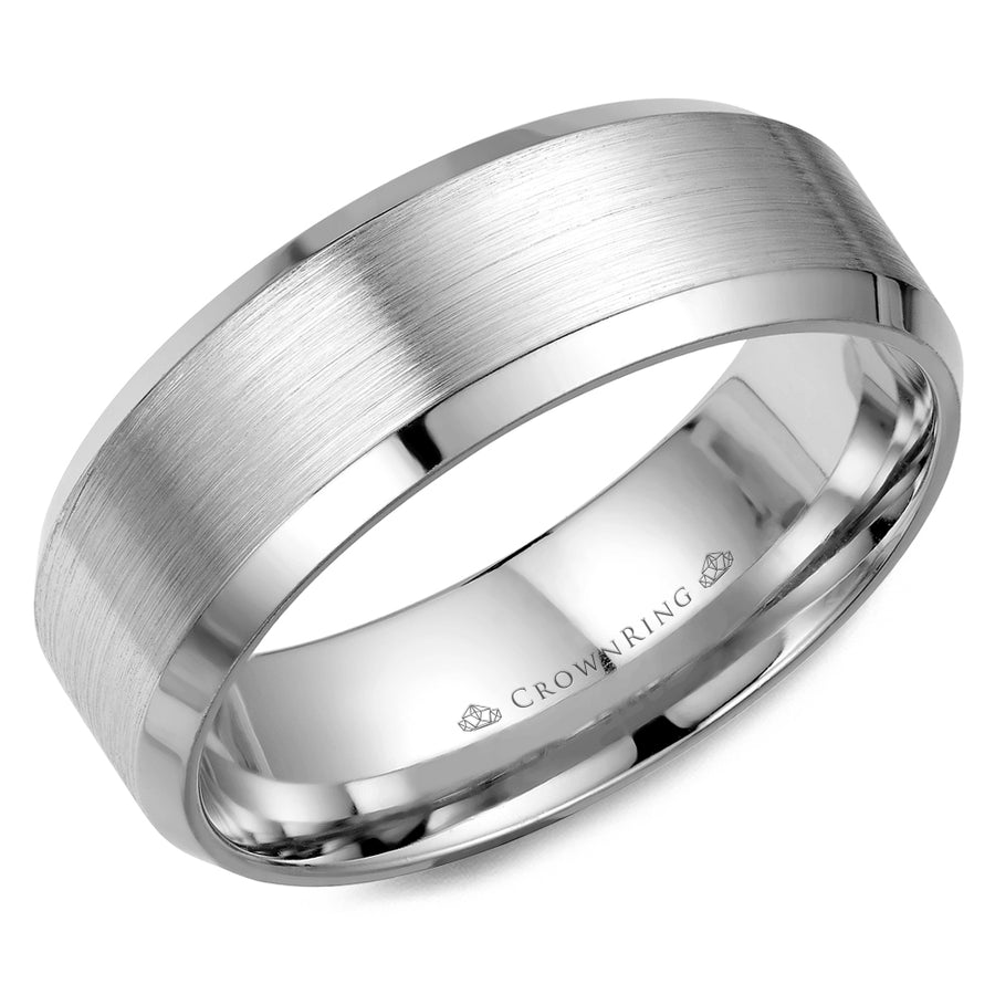 Crownring Wedding Band Platinum Classic 8.00mm