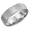 Crownring Wedding Band Platinum Carved 6.00mm