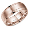 Crownring Wedding Band Rose Gold Classic 8.00mm