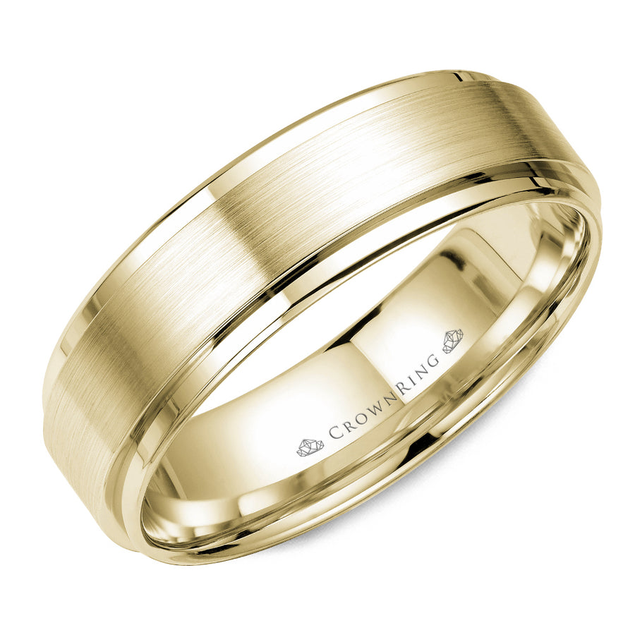 Crownring Wedding Band Yellow Gold Classic 6.00mm