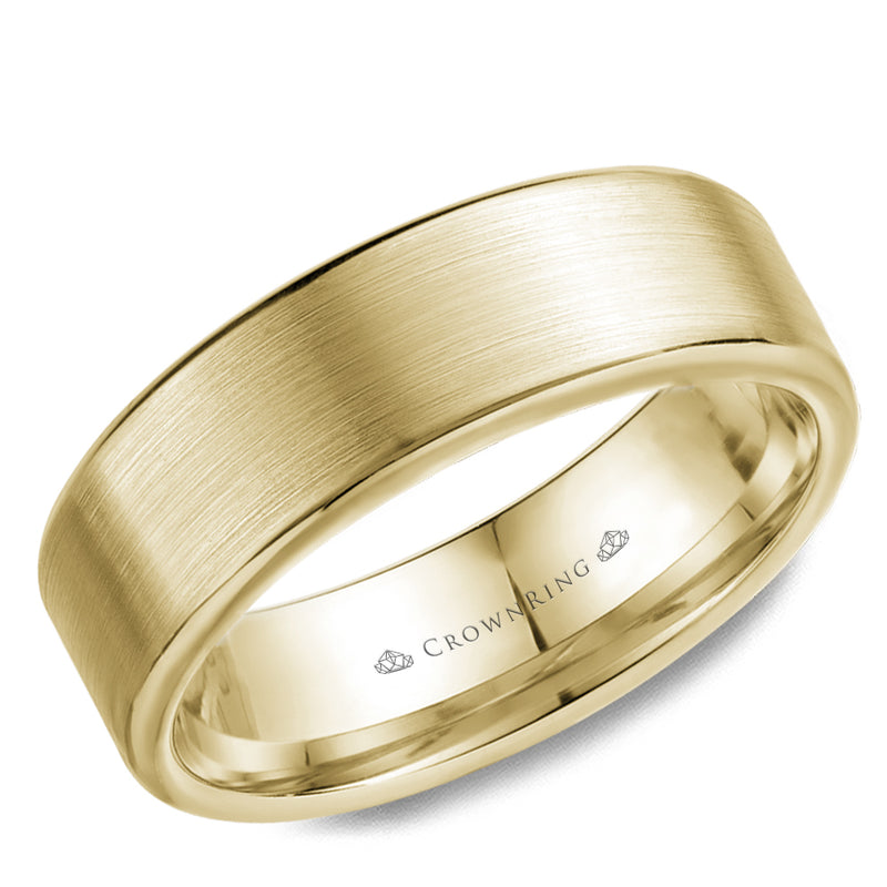 Crownring Wedding Band Yellow Gold Classic 7.00mm