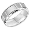 Crownring Wedding Band Platinum Carved 7.00mm