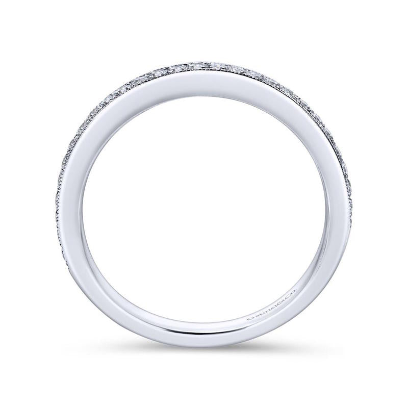 Gabriel & Co. 14k White Gold Contemporary Anniversary Wedding Band