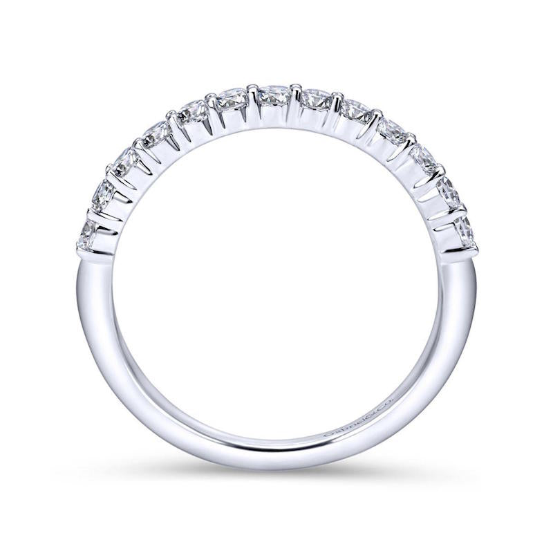 Gabriel & Co. 14k White Gold Contemporary Anniversary Wedding Band