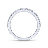 Gabriel & Co. 14k White Gold Contemporary Anniversary Wedding Band