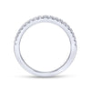 Gabriel & Co. 14k White Gold Contemporary Anniversary Wedding Band