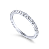 Gabriel & Co. 14k White Gold Contemporary Anniversary Wedding Band