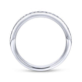 Gabriel & Co. 14k White Gold Victorian Anniversary Wedding Band