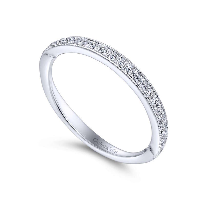 Gabriel & Co. 14k White Gold Victorian Anniversary Wedding Band