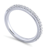 Gabriel & Co. 14k White Gold Victorian Anniversary Wedding Band